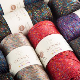 Sensy Premium 2mm Multi Sparkle - Cordón de macramé 90% polipropileno / 10% poliéster de 251 yardas