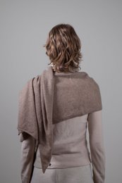 Løs kant - 100% ren cashmere strikket indpakning tørklæde, 60*180 cm