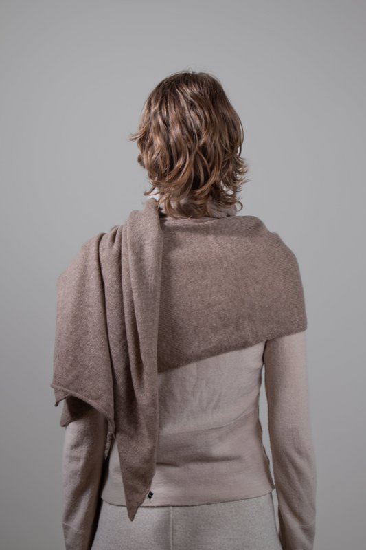 Løs kant - 100% ren cashmere strikket indpakning tørklæde, 60*180 cm
