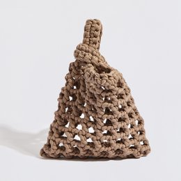 "Thalia" Häkelhandgelenkstasche Beige