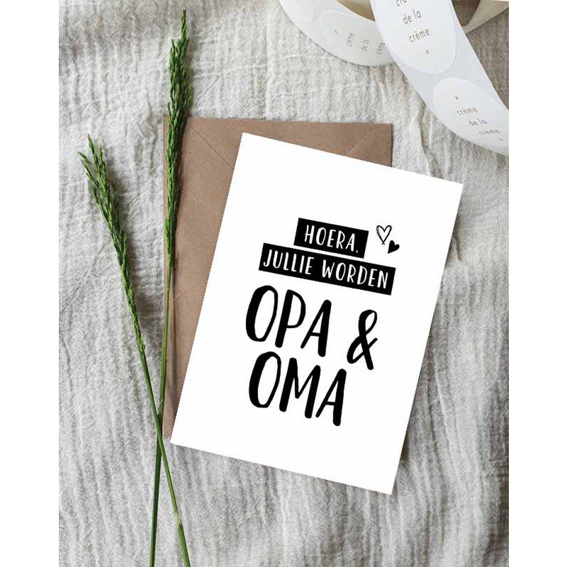 Ansichtkaart || jullie worden opa & oma