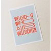 Vielleicht wird alles vielleichter - Postkarte mit Neondruck