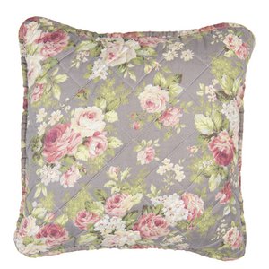 Cushion cover 40x40 cm gray green polyester decorative cushion cover