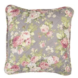 Cushion cover 40x40 cm gray green polyester decorative cushion cover