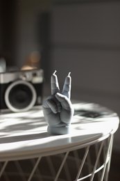 Bougie Baby PEACE Gris