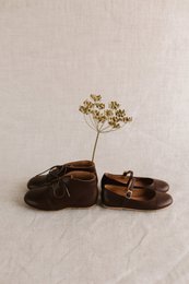 Handgefertigte Mädchen-Stiefeletten aus Leder - Heidi - Schokoladenbraun (22-30)