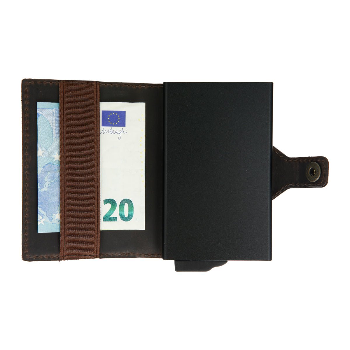 Card Case Plus Portefeuille Vintage Marron