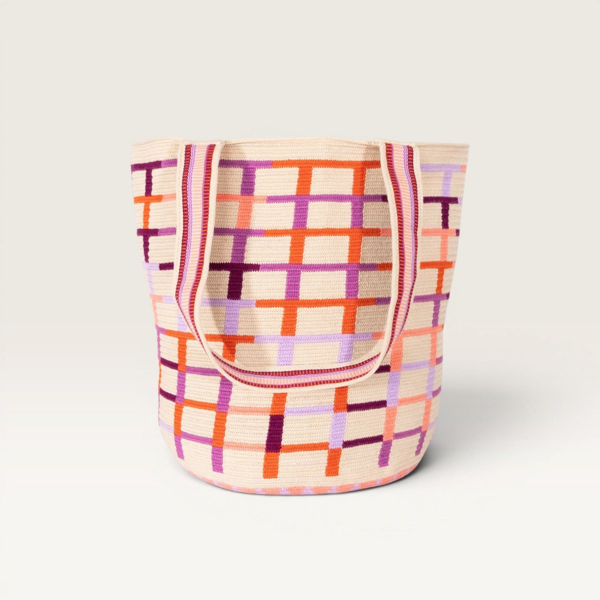 Gestreifte Susu-Tasche | Lila