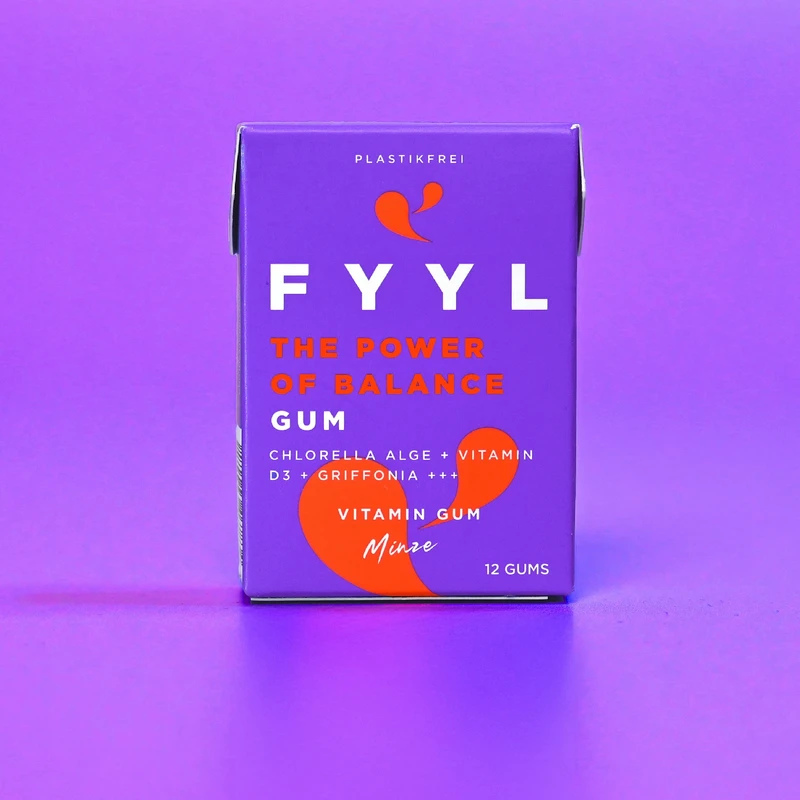 FYYL GUM - THE POWER OF BALANCE - 20 chewing gum boxes per pack - natural chewing gum