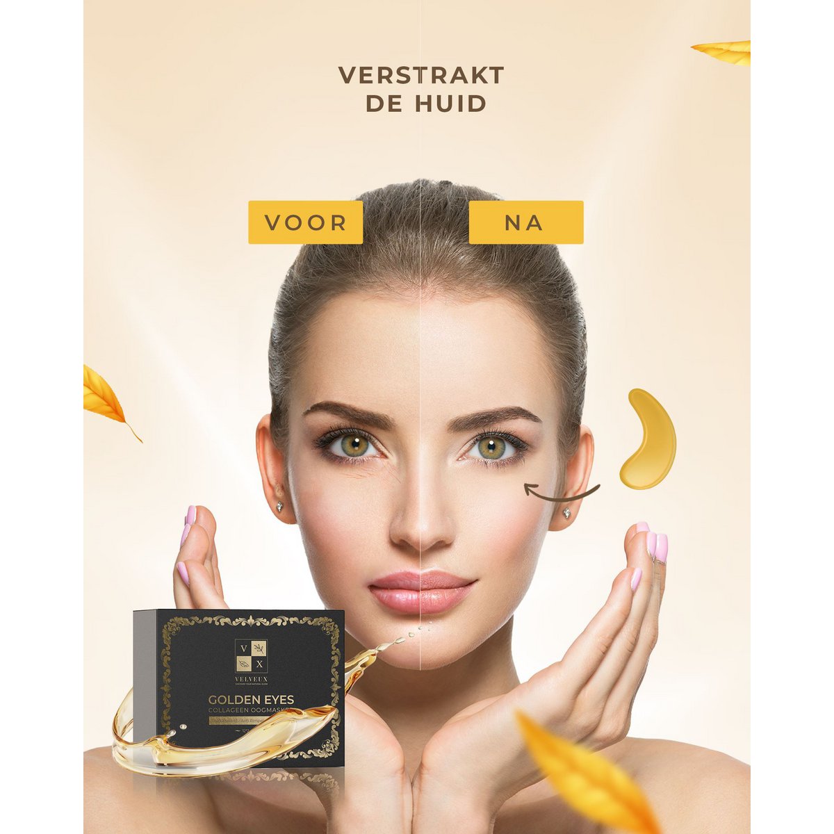 24K Goud Collageen oogmasker 12 paar