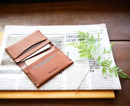 Leather "Navigo" card holder
