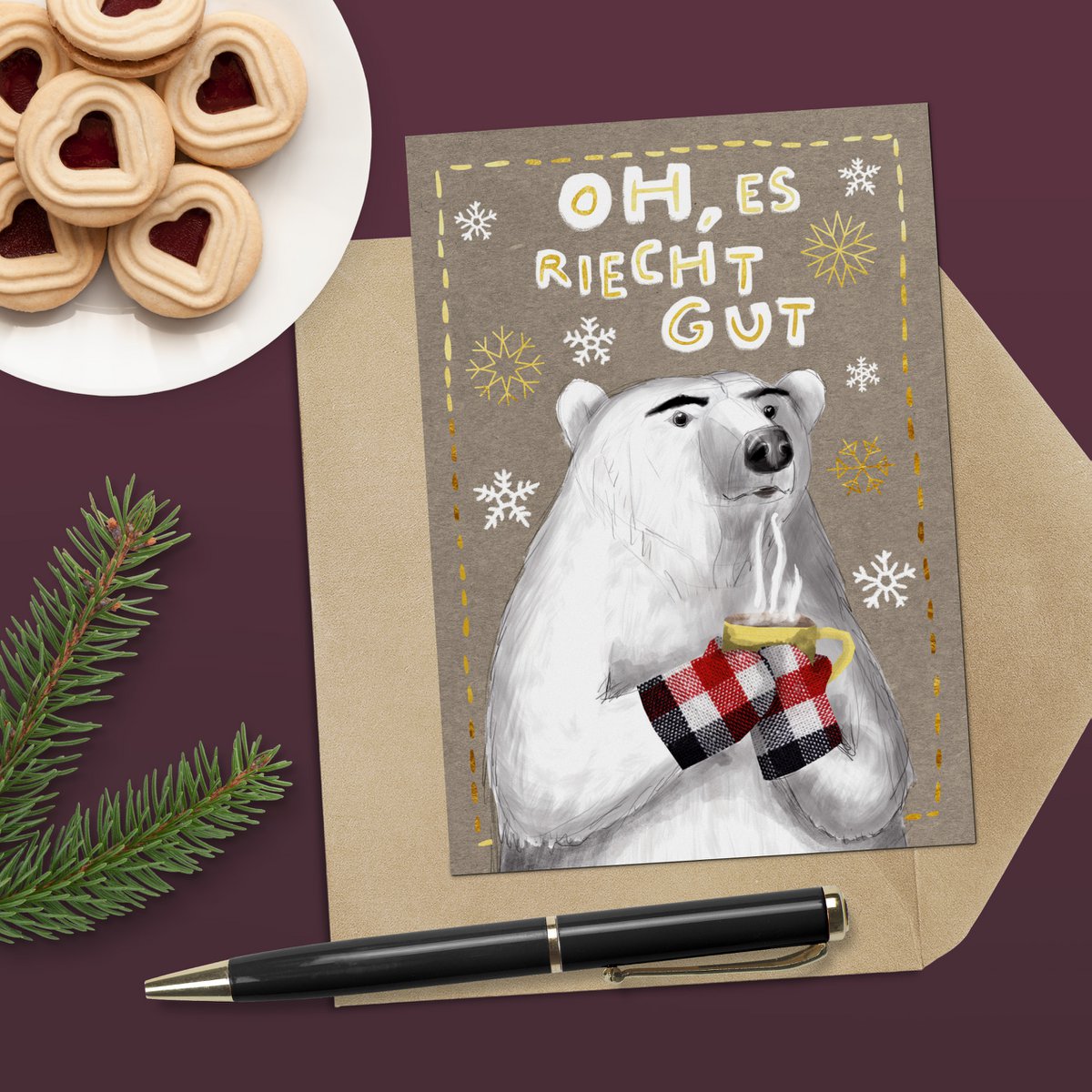 weihnachtliches Grußkarten-Set