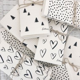 Lot de 3 chiffons éponge en sapin (1 paquet = 10 pièces)
