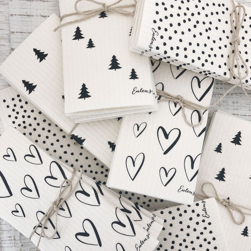 Lot de 3 chiffons éponge en sapin (1 paquet = 10 pièces)