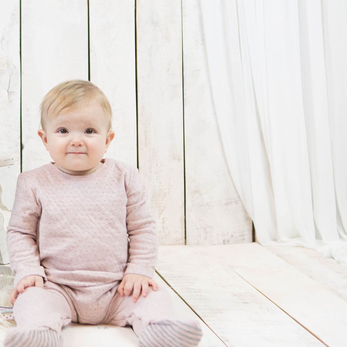 OrganicEra Dors-bien biologique à pieds pour bébé, Rose
