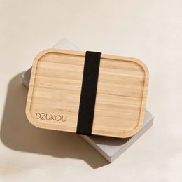 Lunchbox aus Edelstahl mit Bambusdeckel und Trennwand – 1200 ml