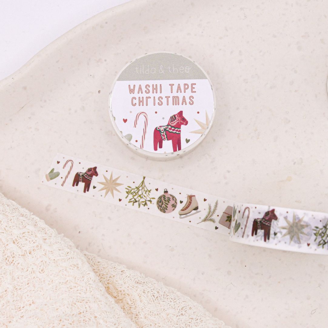 Washi Tape Christmas - Ruban adhésif Masking Tape Suède Dieu Jul