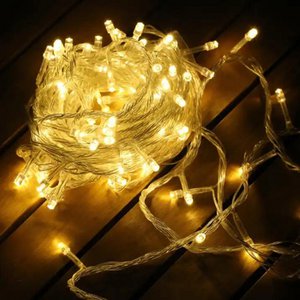 10 Meter Lichterkette mit 8 Funktionen, Tageslicht-Weihnachtsbeleuchtung