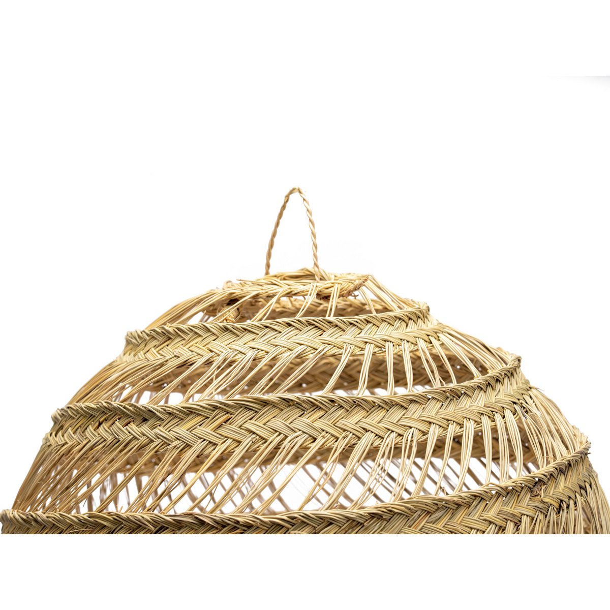 Ręcznie robiona lampa Esparto i Wiklina, lampa sufitowa w stylu etnicznym 45cm