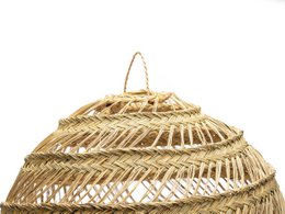 Håndlavet flet- og rattanlampe, loftslampe i etnisk stil 45 cm