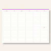 Risography weekly planner - Neon Pink - Abusreißblock - DIN A4