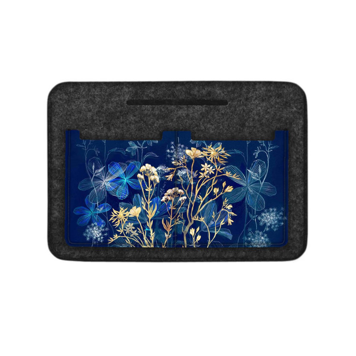 Forest Mood Organizer aus anthrazitfarbenem Filz für Tasche Bertoni Copy
