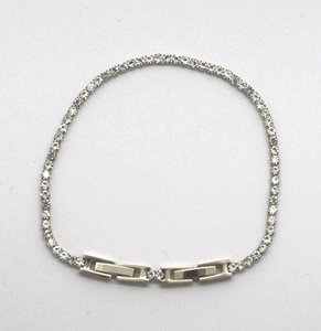 Armband, tennisarmband van roestvrij staal met zirkonia