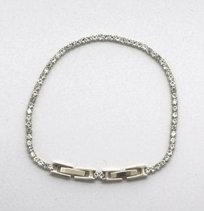 Armband, tennisarmband van roestvrij staal met zirkonia