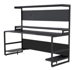 Skrivebord med hylder og topramme