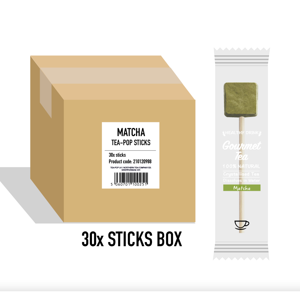 30 Matcha Tea-Pop Sticks (Without packaging and trays)