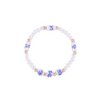 Bracelet flowers and white pearls