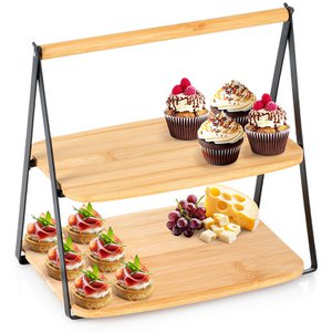 Servingstandaard Bamboo 2-tier 28x20x27,5 cm