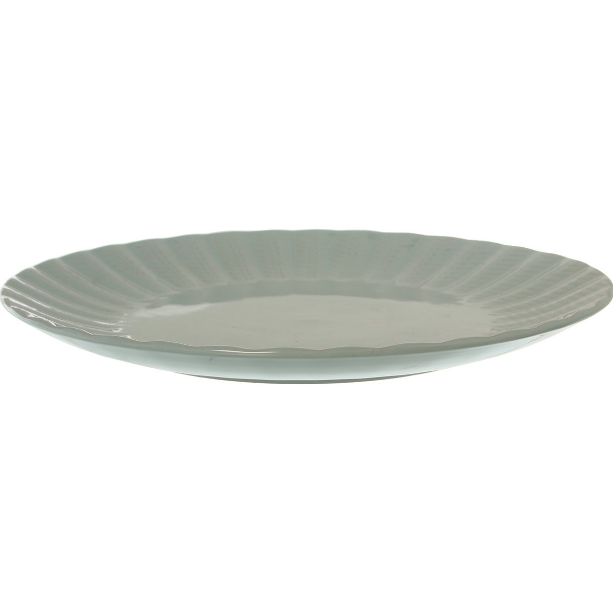 GREEN CERAMIC FLAT PLATE °27X2.8CM CU7321
