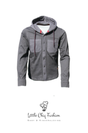 Funkle Boys Overshirt – Grijs Geruit met Capuchon – Casual Luxe