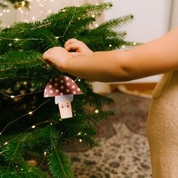 Mushroom Christmas tree hanging decoration