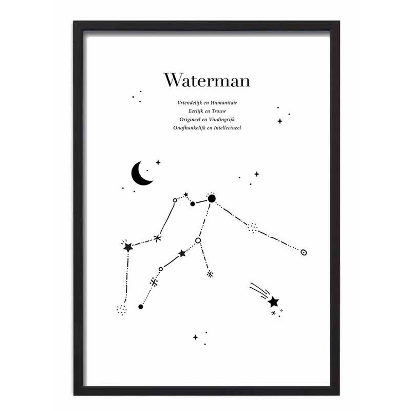 Zodiac sign poster - Aquarius