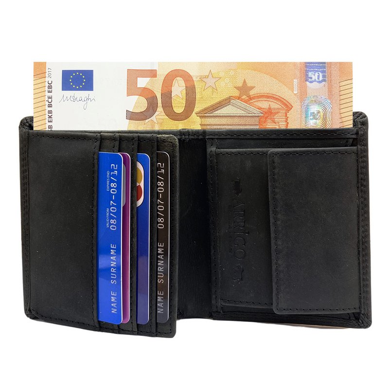 Pung Mænd - Pung Mænd - Arrigo Pung - Billfold model i 3 farver Buffalo Læder