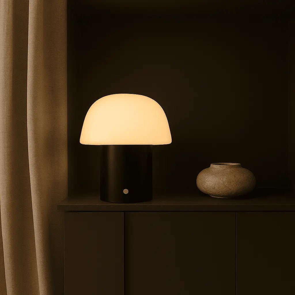 Yannick Schwarze kabellose Tischlampe