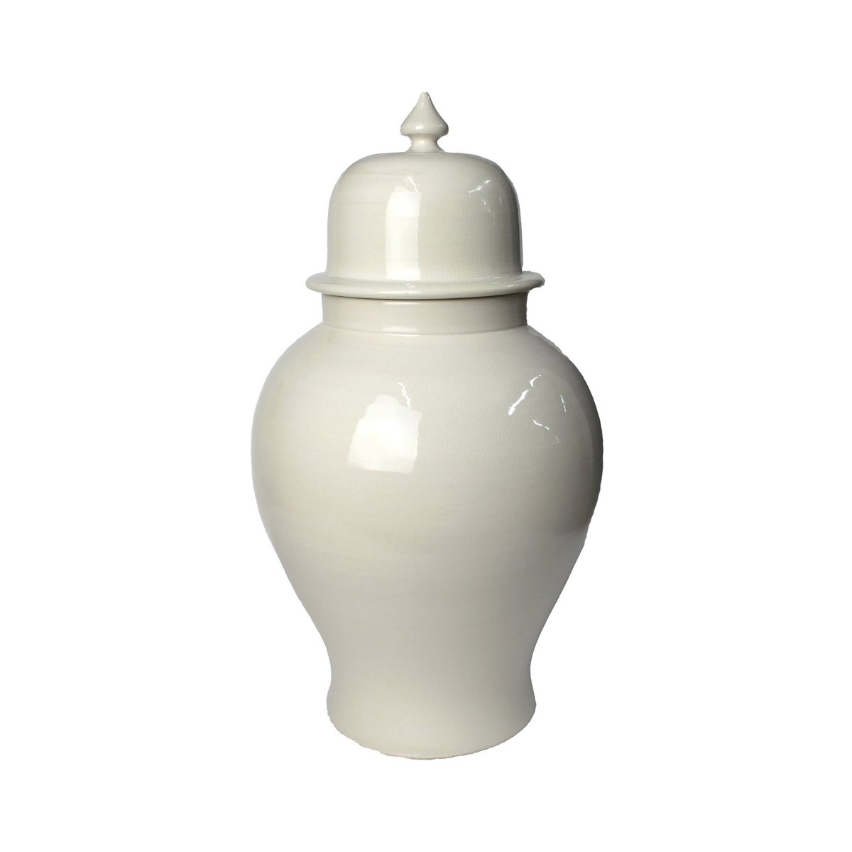 Tempel Vase Ceramic Cream White 43 cm