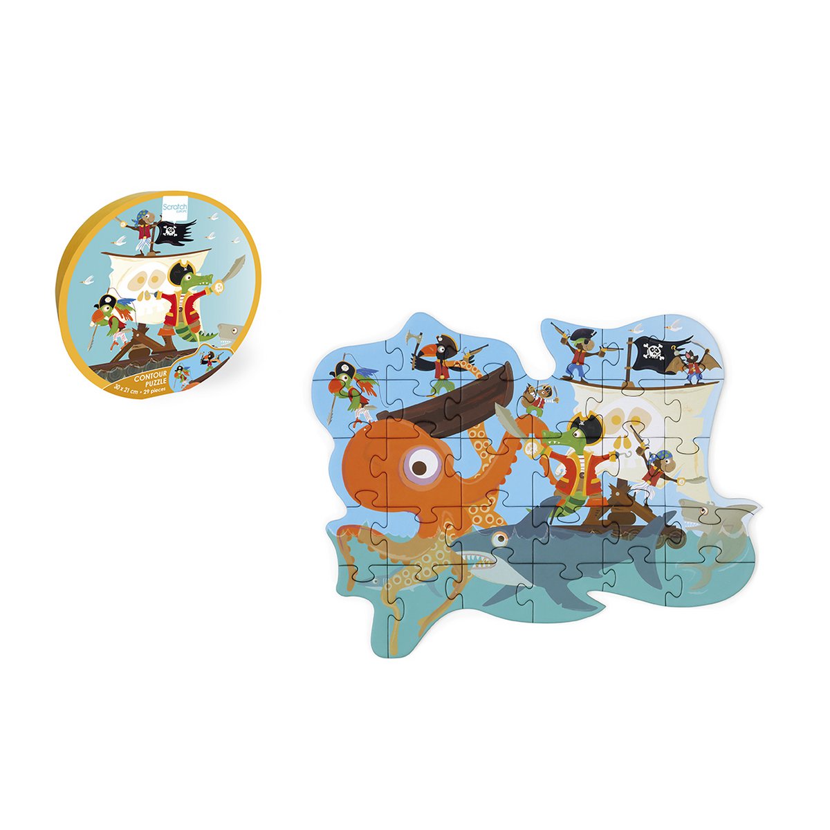 Contour Puzzel - Piraat