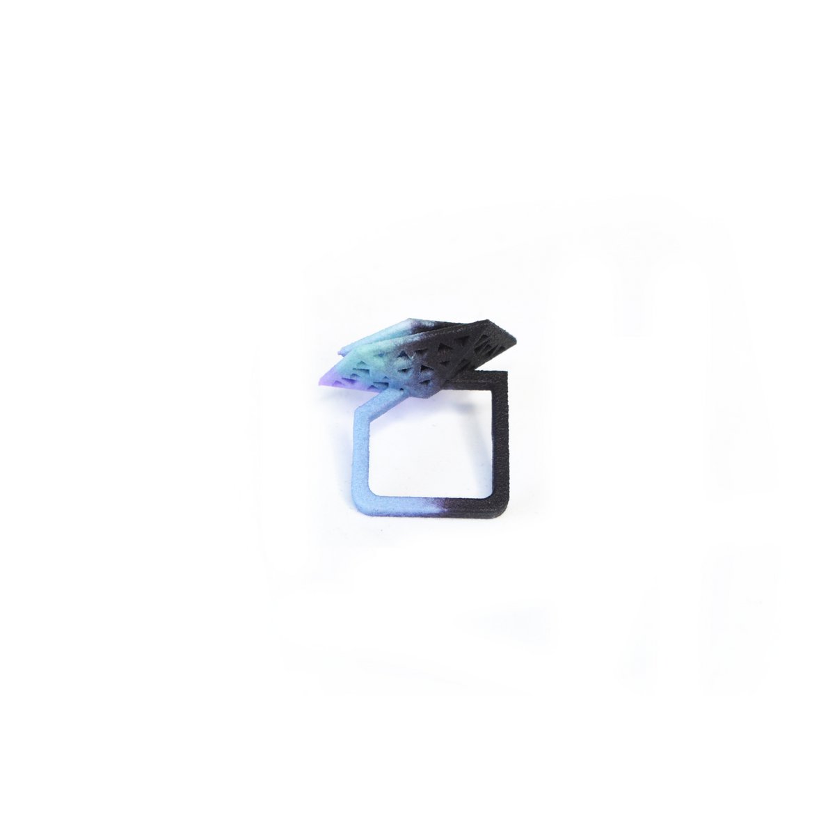 Anello Vertigo – traforato Aqua/Lillà/Nero