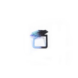 Vertigo ring â€“ perforeret Aqua/Lilac/Sort