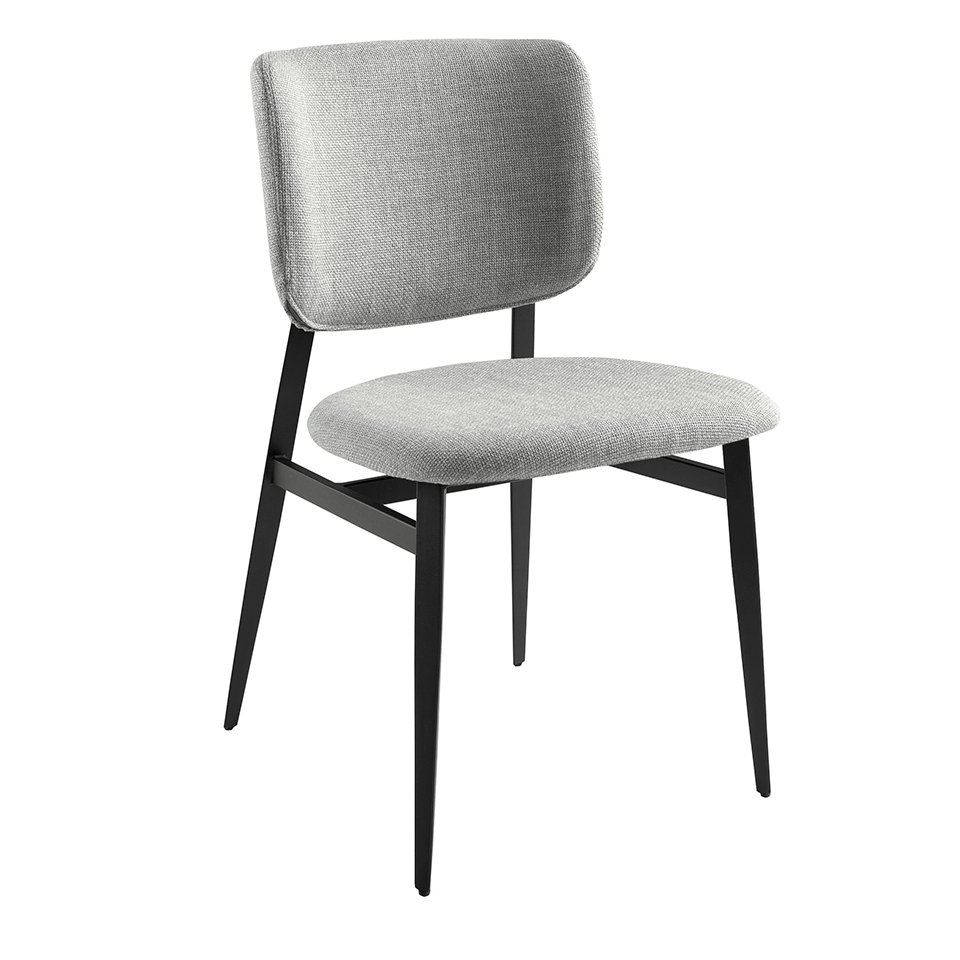 Light gray fabric chair 4147