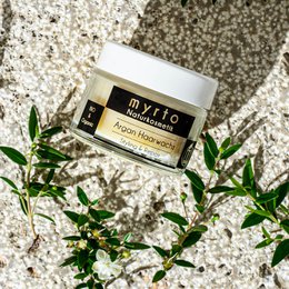 myrto organic argan hair wax - smoothing finisher for styling and repair