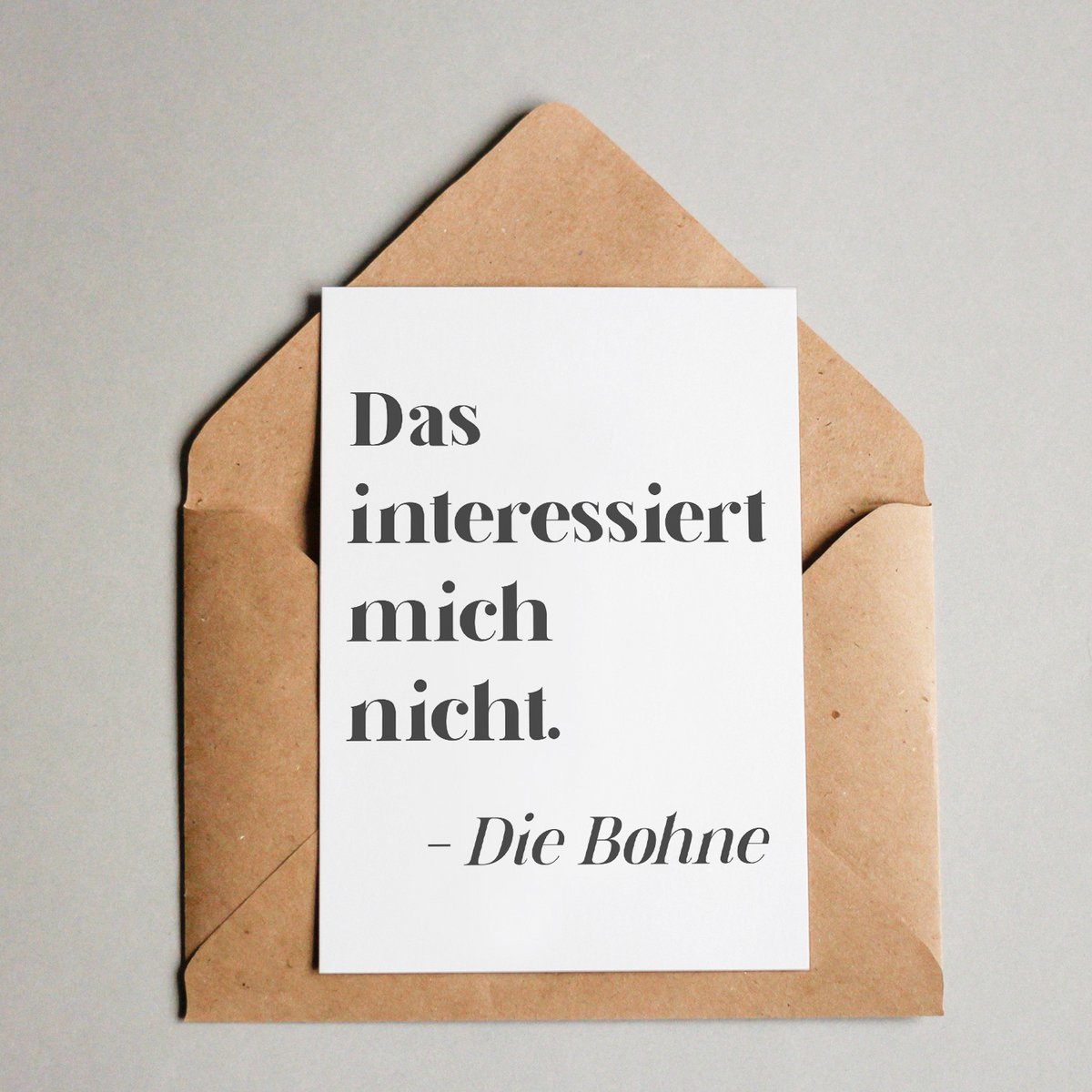 Das interessiert mich nicht die Bohne