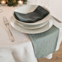 Green Milieu Linen Napkins Set of 2
