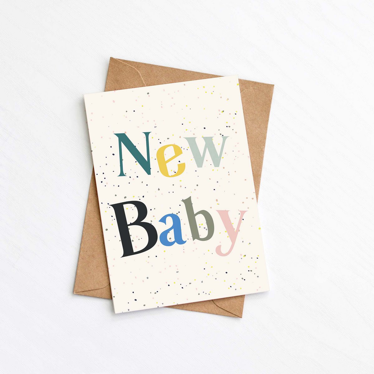 Nouvelle carte mouchetée pour bébé | Cartes de voeux