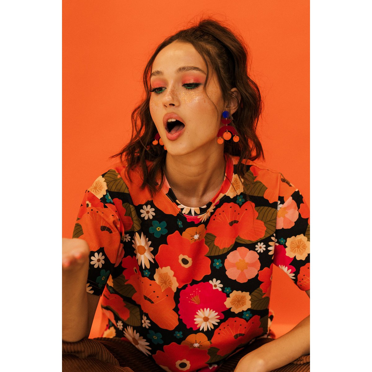 Chemise FLOW "Pique-nique avec des fleurs"