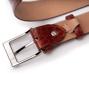 CROCODILE BELT | BURGUNDY