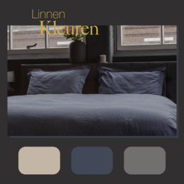Linen duvet cover set Dusty Blue